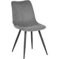 LABEL51 Eetkamerstoel 'Jort' Rib, kleur Grijs - thumbnail