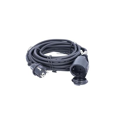 AS Schwabe 60310 Stroom Verlengkabel Zwart 10.00 m H05RR-F 3G 1,5 mm²