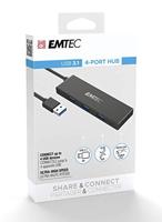 Emtec Hub Ultra Slim USB3.1 4-Port T620A Type-A - Micro SD, ECHUBT620A - thumbnail