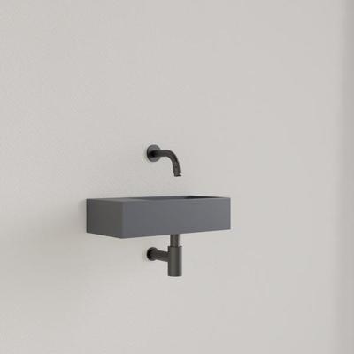 Fontein Gliss Design Nano 36x18x9 cm Zonder Kraangat Links Leigrijs