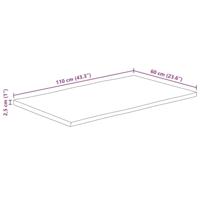 Tafelblad met natuurlijke rand 110x60x2,5 cm massief mangohout - thumbnail