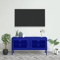 VidaXL Tv-meubel 105x35x50 cm staal marineblauw - thumbnail