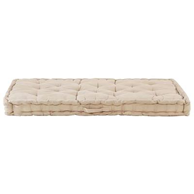 Palletvloerkussen 120x80x10 cm katoen beige