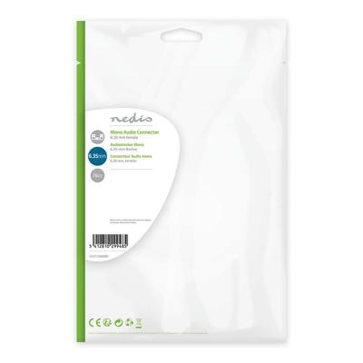 Nedis CAVC23985BK Jack-monoconnector 6,35 Mm Female 25 Stuks Zwart