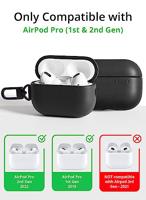 Mujjo Echelon Leather AirPods Pro (1 & 2) Case Black - thumbnail