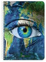 Must notitieboek Live Green A4 papier blauw/wit 90 pagina's - thumbnail