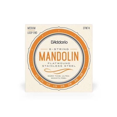 D&apos;Addario EFW74 Flatwound Stainless Steel Medium 11-36 snaren voor mandoline - thumbnail