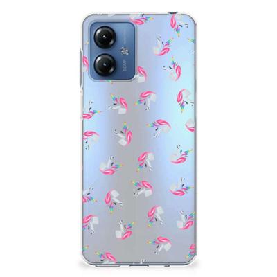 TPU bumper voor Motorola Moto G14 Unicorns TPU bumper voor Motorola Moto G14 Unicorns