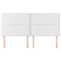 Hoofdborden 4 st 100x5x78/88 cm kunstleer wit - thumbnail