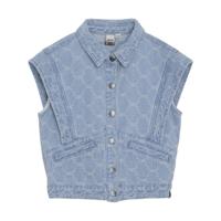 Indian Blue Jeans Zomer gilet meisjes - licht blauw - denim - fancy - thumbnail