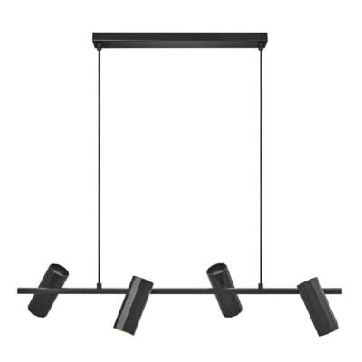 Hanglamp eettafel metaal Alanis zwart 4x GU10 fitting 90cm