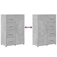 Dressoir 60x31x84 cm bewerkt hout betongrijs - thumbnail