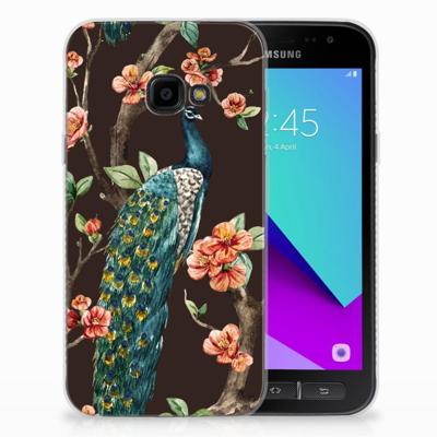 Samsung Galaxy Xcover 4 | Xcover 4s | TPU Hoesje | Pauw met Bloemen Samsung Galaxy Xcover 4 | Xcover 4s | TPU Hoesje | Pauw met Bloemen