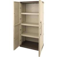 Kast TOOD 70 x 39 x 165 cm Beige Grijs Hars 60 Kg 70 x 39 x 165 cm - thumbnail