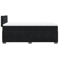 Boxspring met matras fluweel zwart 90x200 cm - thumbnail