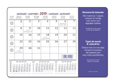 Brepols muismatkalender, ft 23X18 cm, Nederlands-Frans, 2026