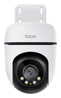 Tapo 2K bewakingscamera buiten, 360° PTZ WiFi-camera, IP65 weerbestendige CCTV voor thuisbeveiliging, bewegingstracking, full-colour nachtzicht, cloud en lokale opslag, werkt met Alexa & Google Home