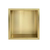 Wiesbaden Inbouwnis 30x30x7 cm Geborsteld Messing Goud - thumbnail