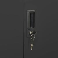 Kantoorkast 90x40x180 cm staal antracietkleurig - thumbnail