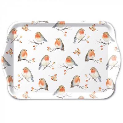 Ambiente tray robin family 13x21cm