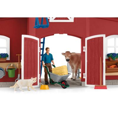 Schleich farm world grote stal rood 42606 - thumbnail