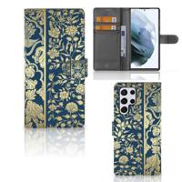 Samsung Galaxy S22 Ultra Hoesje Beige Flowers - thumbnail