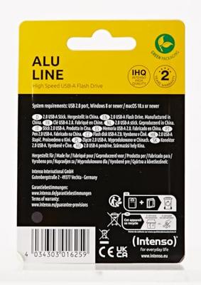 USB stick INTENSO ALU LINE 8 GB Antraciet 8 GB USB stick - thumbnail