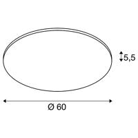 SLV KantoorlampLed Panel wit - Ø 60cm - 3000K - 1000783 - thumbnail