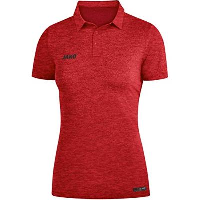 JAKO 6329D Polo Premium Basics Dames - Rood Gemeleerd - 40