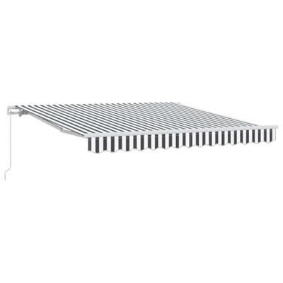 VidaXL Luifel handmatig uittrekbaar 300x250 cm antraciet en wit