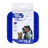 Eat Slow Live Longer Lick Mat Duo S Blauw - thumbnail