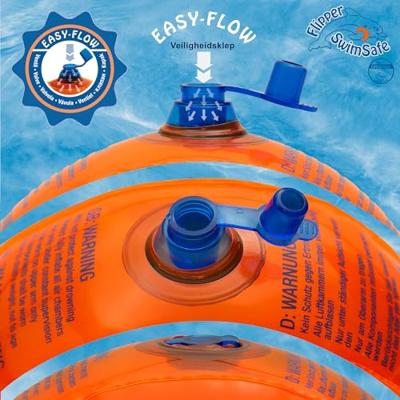 Swimsafe zwemmouwtjes flipper oranje 2 stuks - thumbnail