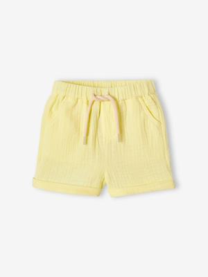 Babysweater van katoengaas fluoriserend geel