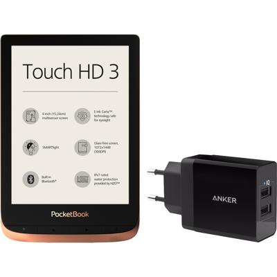PocketBook Touch HD 3 + Oplader