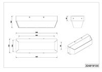Trio Wand lampArino 35cm zwart met houtbruin - 224819132 - thumbnail