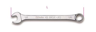 Beta Ringsteeksleutels, vervaardigd uit roestvast staal 42INOX-AS 5/16 - 000420358