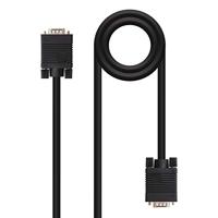 Nanocable 10.15.1302 - SVGA kabel voor monitor en projector, HDB15/M-HDB15/M, mannelijk, zwart, 1,8 Mts - thumbnail