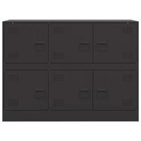 Dressoir 99x39x73 cm staal zwart - thumbnail