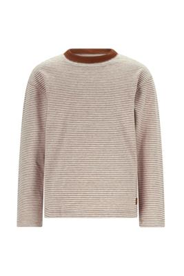 Like Flo winter t-shirt jongens - bruin - Dover - gestreept/longsleeve