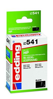 Edding Inktcartridge vervangt HP 62XL, C2P05AE Compatibel Zwart EDD-541 18-541 Edding Inktcartridge vervangt HP 62XL, C2P05AE Compatibel Zwart EDD-541 18-541