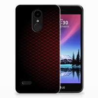 LG K4 (2017) TPU bumper Geruit Rood - thumbnail