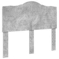 Bedframe met hoofdeinde Beton Grijs 135 x 190 cm Bewerkt hout - thumbnail