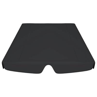 Vervangingsluifel voor schommelbank 188/168x110/145 cm zwart