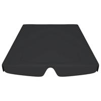 Vervangingsluifel voor schommelbank 188/168x110/145 cm zwart - thumbnail