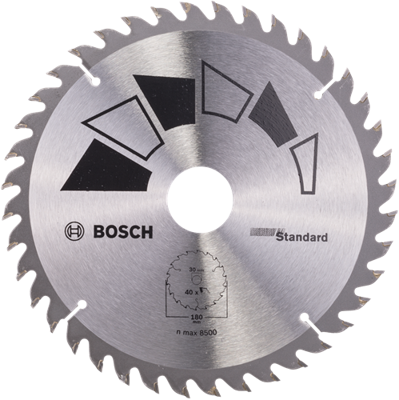 Bosch Accessoires Cirkelzaagblad Basic 180X22X30/20,T40 - 2609256815