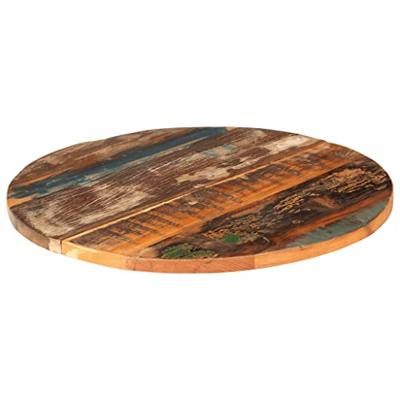 Tafelblad rond 25-27 mm 60 cm massief gerecycled hout