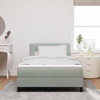 Boxspringbed met Matras met matras Lichtgrijs 120 x 190 cm Stof - thumbnail