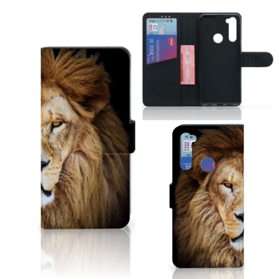 Xiaomi Redmi Note 8T Telefoonhoesje met Pasjes Leeuw Xiaomi Redmi Note 8T Telefoonhoesje met Pasjes Leeuw