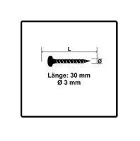 Fischer 670060 Power-Fast II Spaanplaatschroef 3 mm 30 mm T-profiel Staal Galvanisch verzinkt 200 stuk(s) - thumbnail