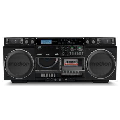 Ghetto Blaster - MEDION - Vintage - DAB+ - CD/Cassette/USB/MP3 - 2x10W RMS - Zwart